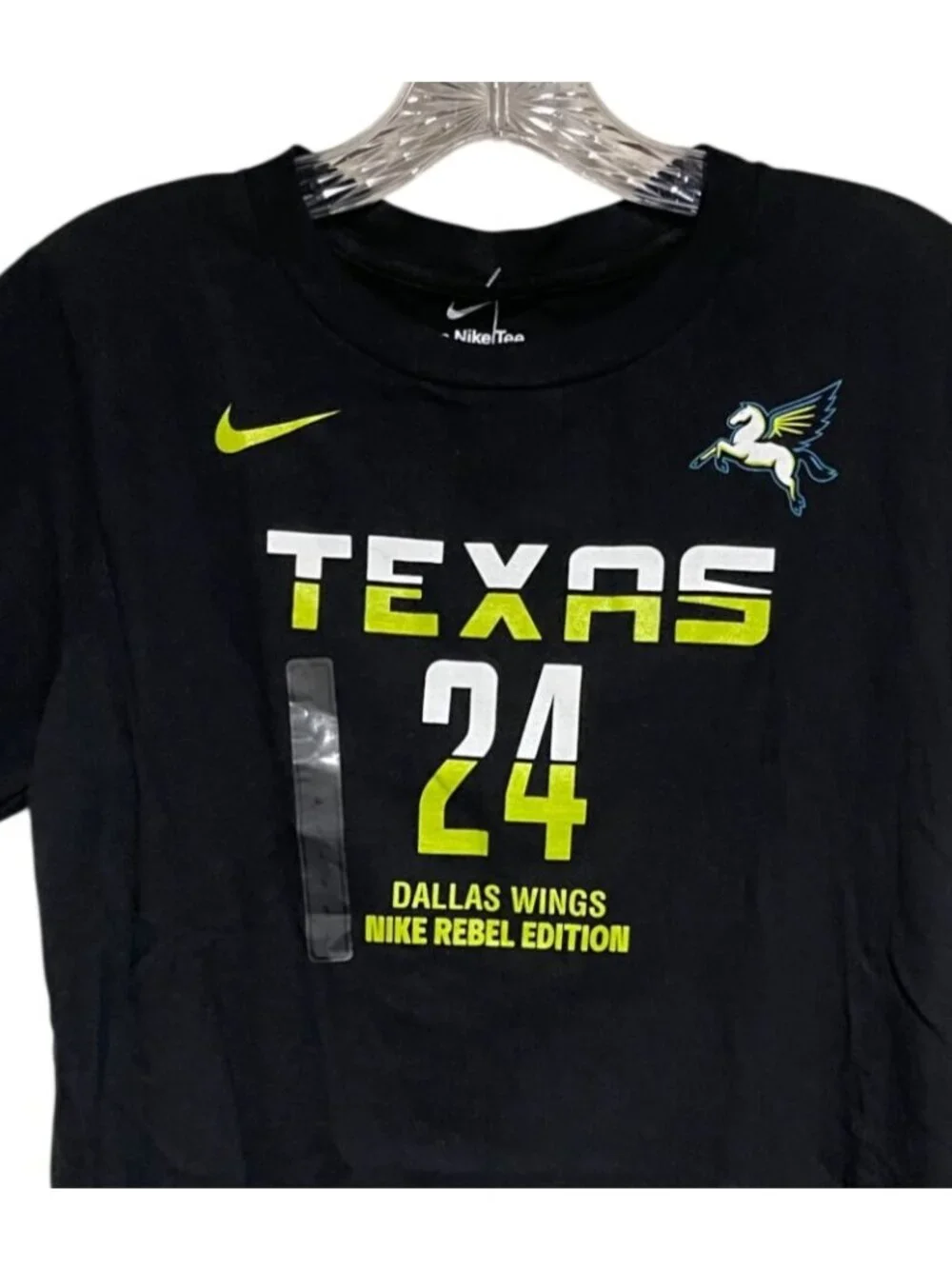 Nike Tee WNBA Dallas Wings Rebel Edition Tee Black Size L Youth Ogunbowale 24